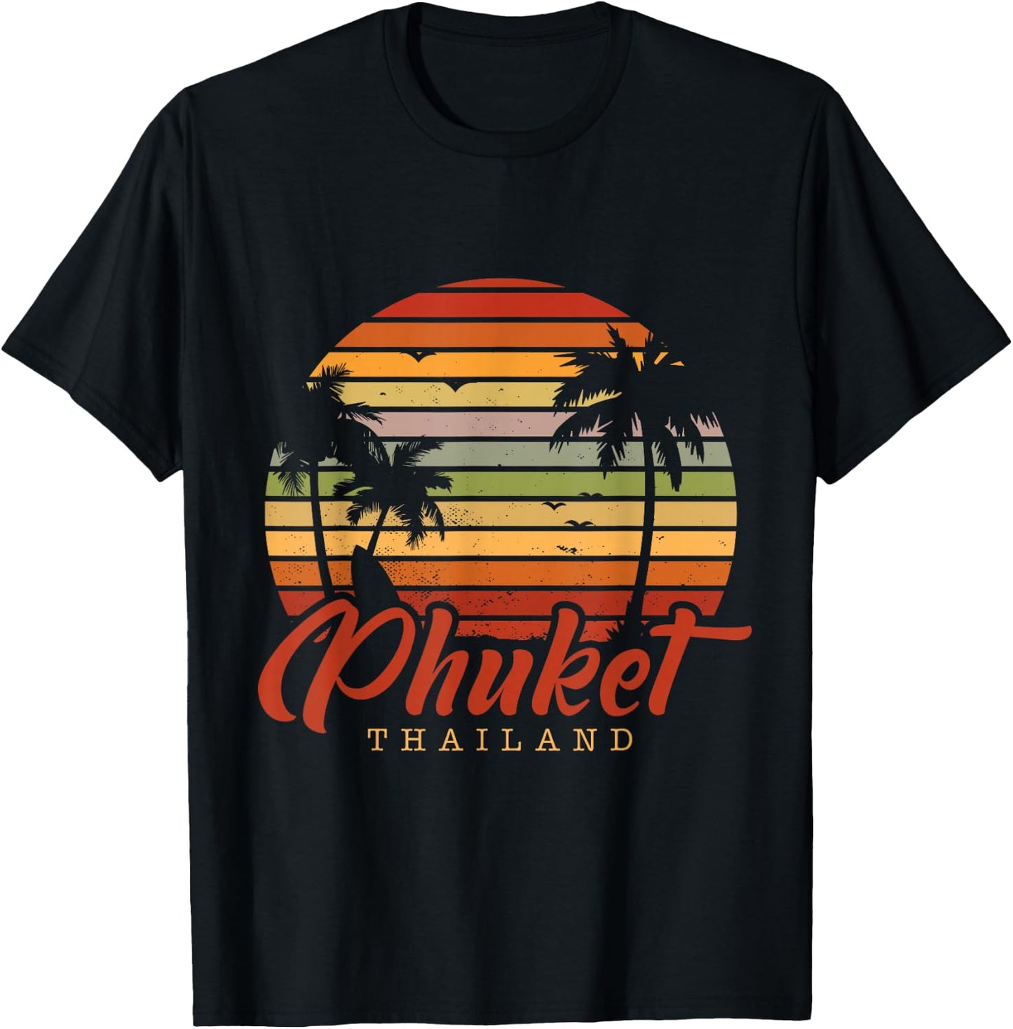 Sunset Tropics Asia Thailand T-Shirt - T-Shirt | Black
