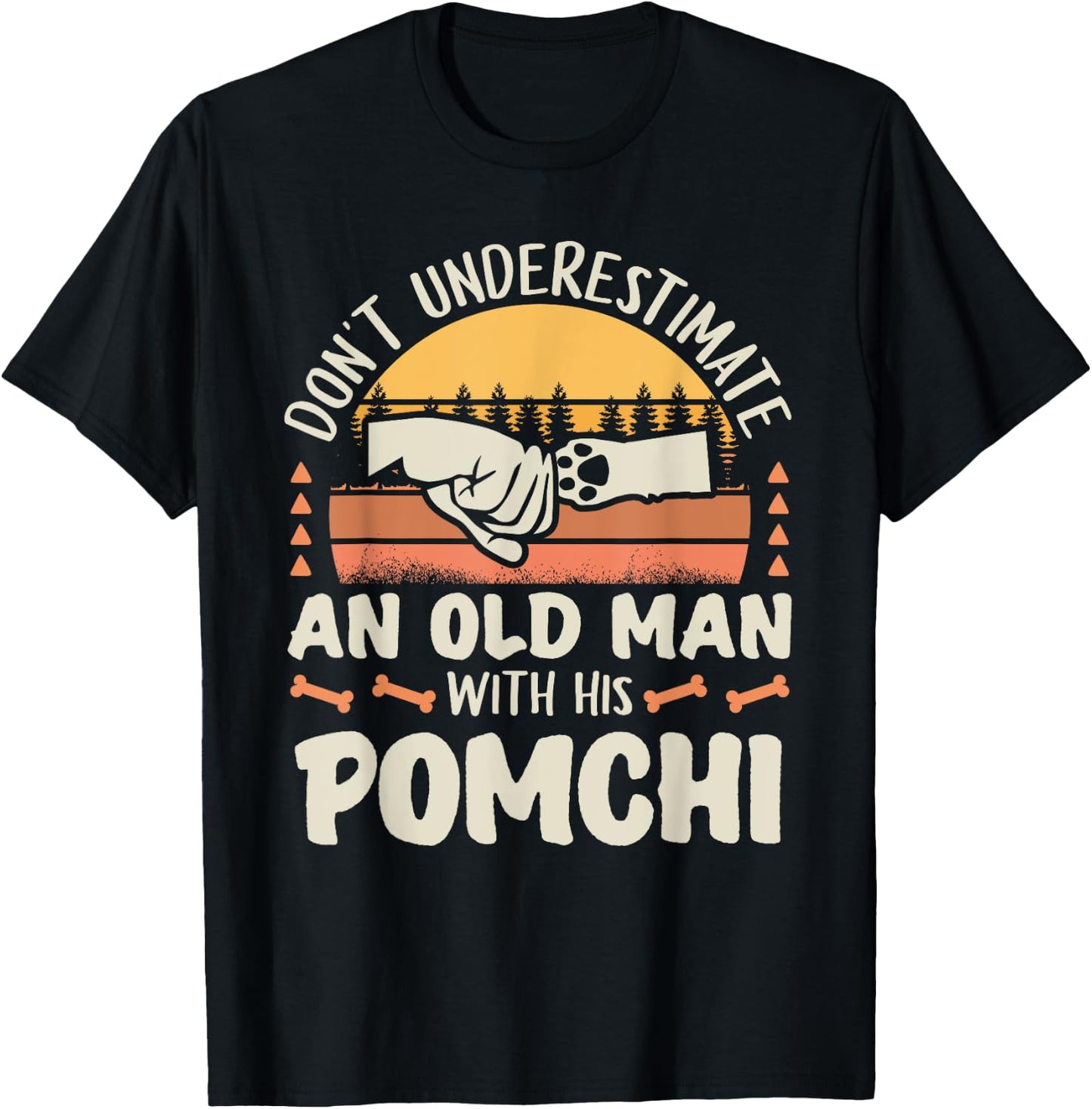 Pomchi Shirt Men Women Dog Mom Dog Lover T-Shirt - T-Shirt | Black