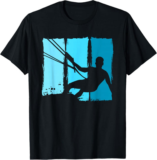 Kitesurf Board Trainer Kite Kiteboarding Kitesurfing T-Shirt - T-Shirt | Black