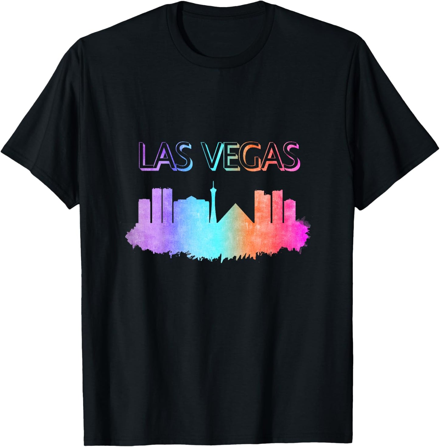 Las Vegas Skyline T-Shirt - T-Shirt | Black