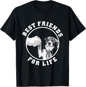 Beagle Shirt Best Friend Pet Dog Beagle Lover Beagle Mom Dad T-Shirt - T-Shirt | Black