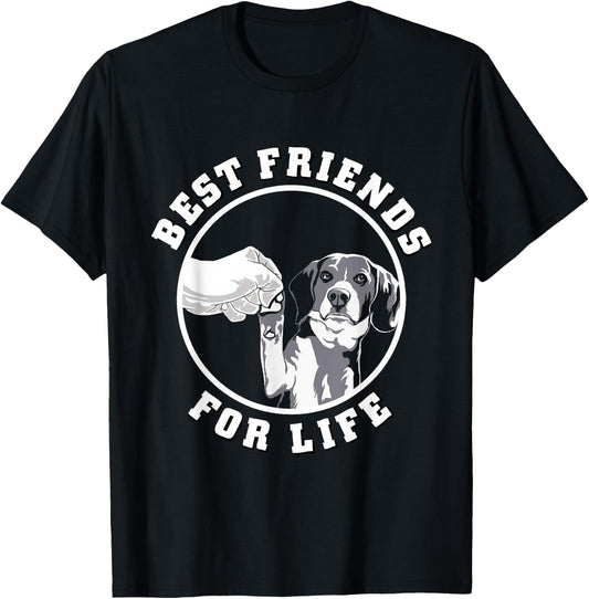 Beagle Shirt Best Friend Pet Dog Beagle Lover Beagle Mom Dad T-Shirt - T-Shirt | Black