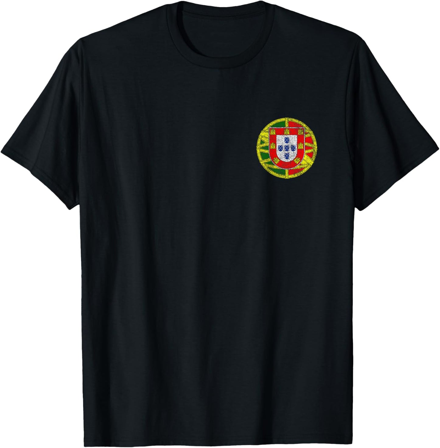 Portugal Flag Portuguese Coat of ARMS T-Shirt - T-Shirt | Black
