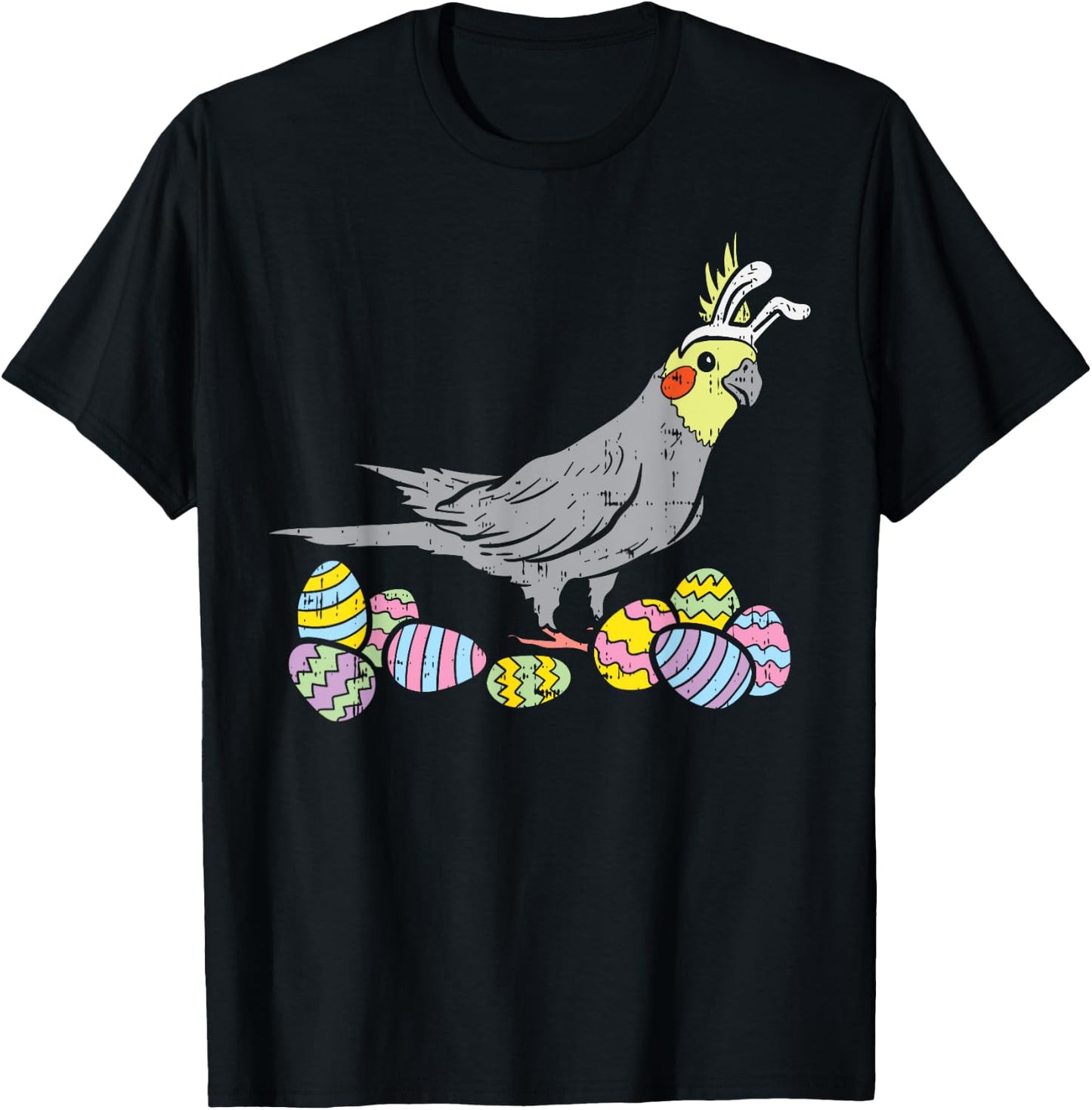 BoredKoalas Easter Shirts Men Women Kids Gifts Cockatiel Bunny Ears Eggs Cute Easter Bird Lovers Gift T-Shirt - T-Shirt | Black