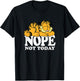 Garfield Nope Not Today Lazy Cat Bold Logo - -Adults, -Kids - Black - Short Sleeve - - Novelty T-Shirt - T-Shirt | Black