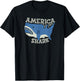America map it kinda looks like a shark funny sharks lovers T-Shirt - T-Shirt | Black