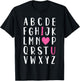 Valentines Day ABC I Love You Alphabet Teacher Girls T-Shirt - T-Shirt | Black