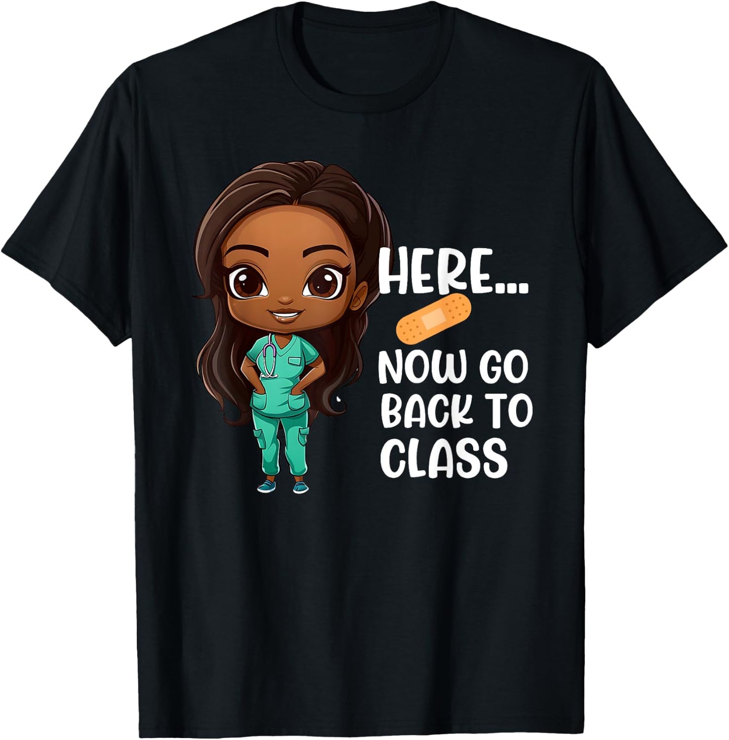 African American Black School Nurse Appreciation Nursing T-Shirt - T-Shirt | Black
