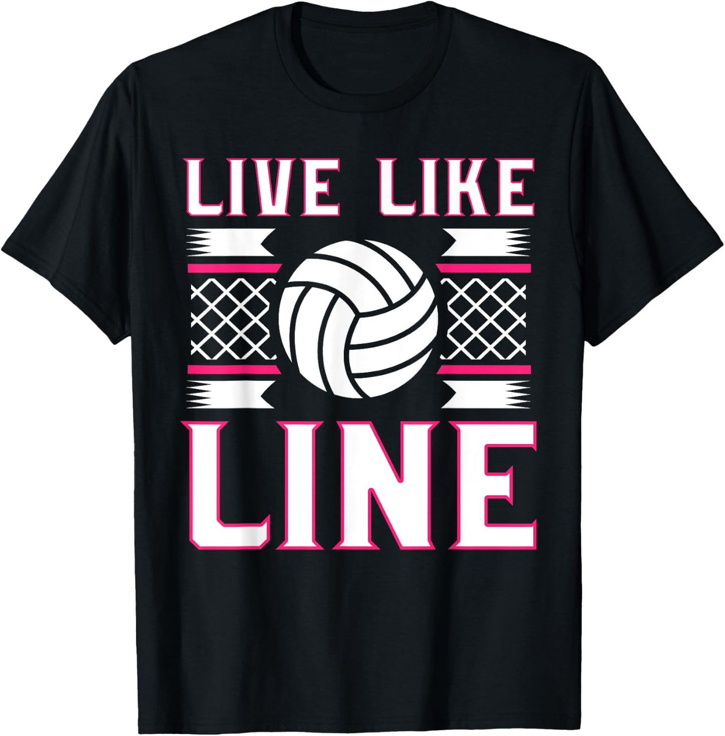 Live Like Line Volleyball gift, Volleyball gift, Sports gift T-Shirt - T-Shirt | Black