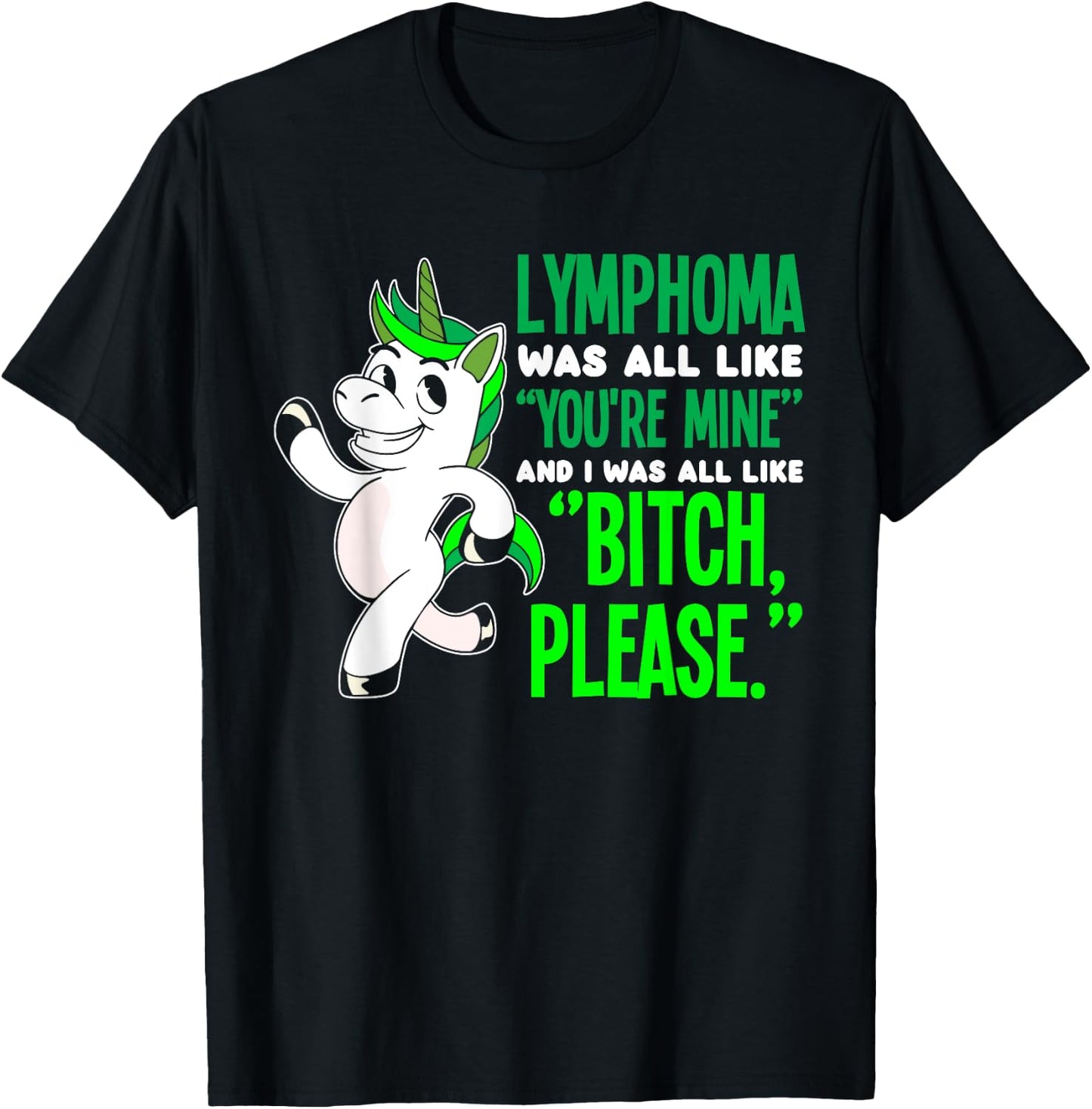 Unicorn Cancer Survivor Non-Hodgkin Lymphoma Awareness T-Shirt - T-Shirt | Black
