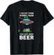 Funny Alien and UFO Redneck Fishing Beer Graphic T-Shirt - T-Shirt | Black