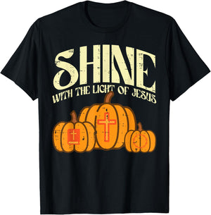 Halloween Shine Light Jesus Costume Christian Men Women Kids T-Shirt - T-Shirt | Black