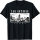 San Antonio Skyline Texas Pride Vintage San Antonio T-Shirt - T-Shirt | Black