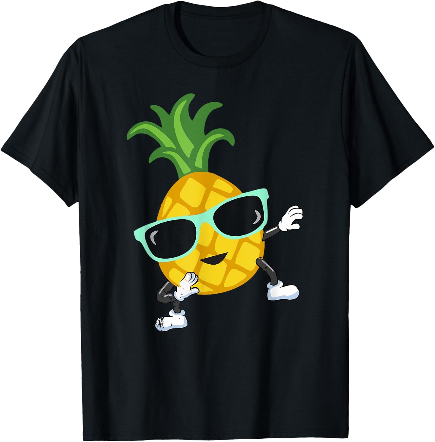 Dabbing pineapple wearing sunglasses funny pool party gift T-Shirt - T-Shirt | Black