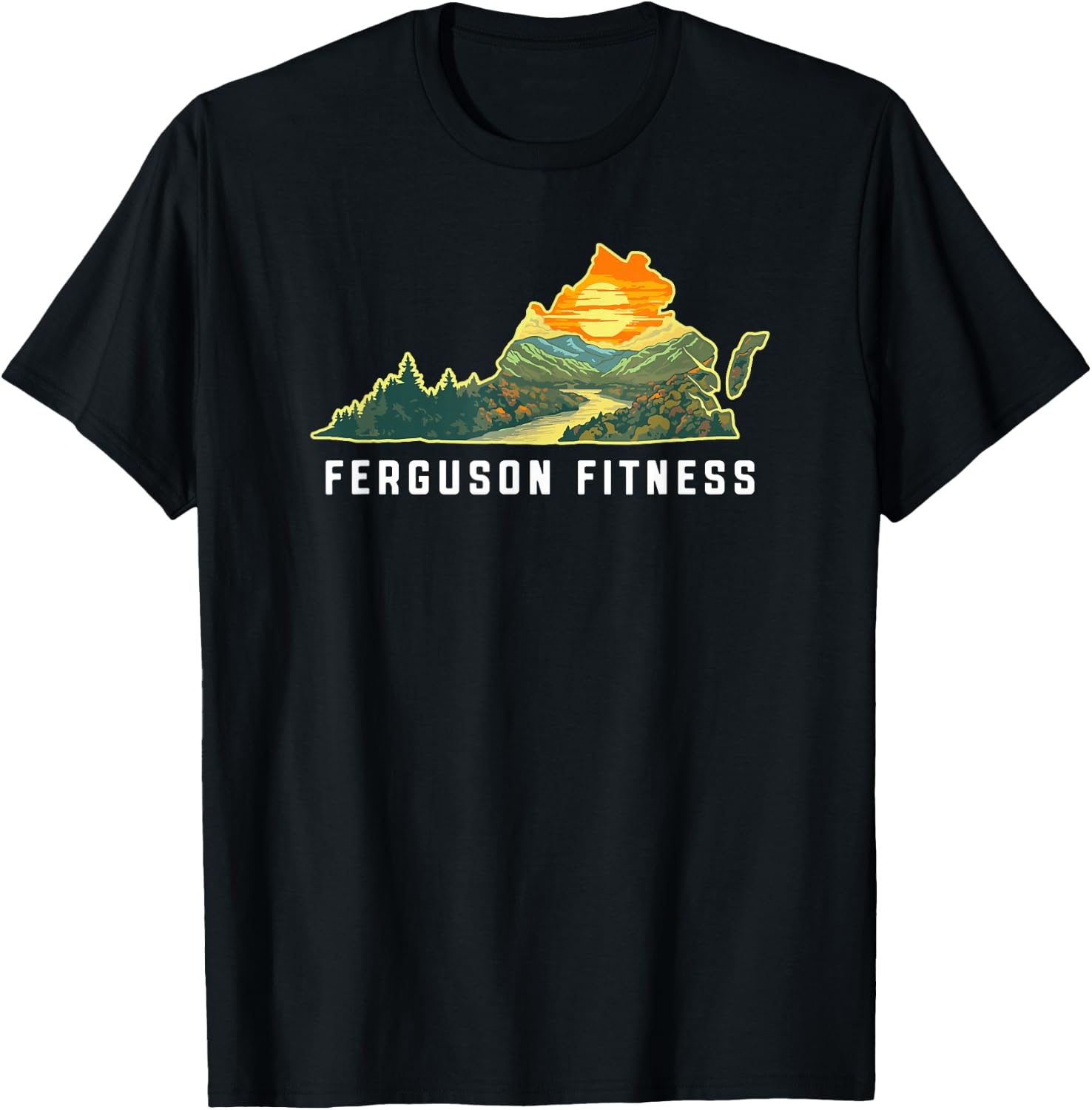 Virginia Outdoors Design - Ferguson Fitness T-Shirt - T-Shirt | Black