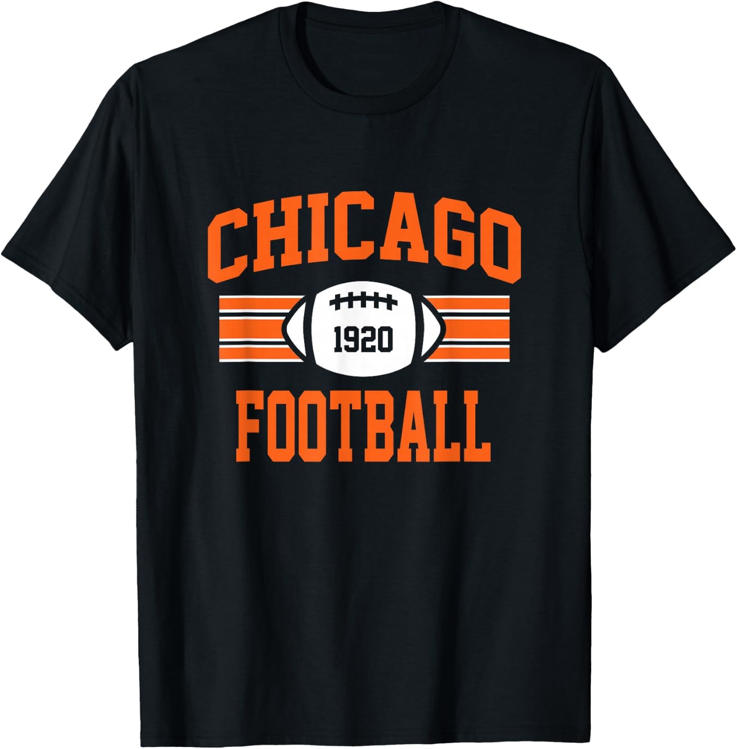 Chicago Football Athletic Vintage Sports Team Fan Gift T-Shirt - T-Shirt | Black