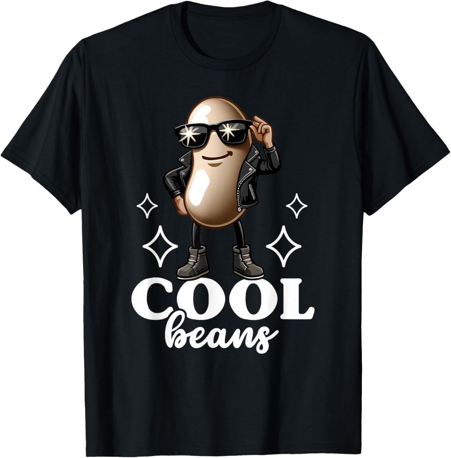 Cool Beans Food Pun Product Women Kids T-Shirt - T-Shirt | Black