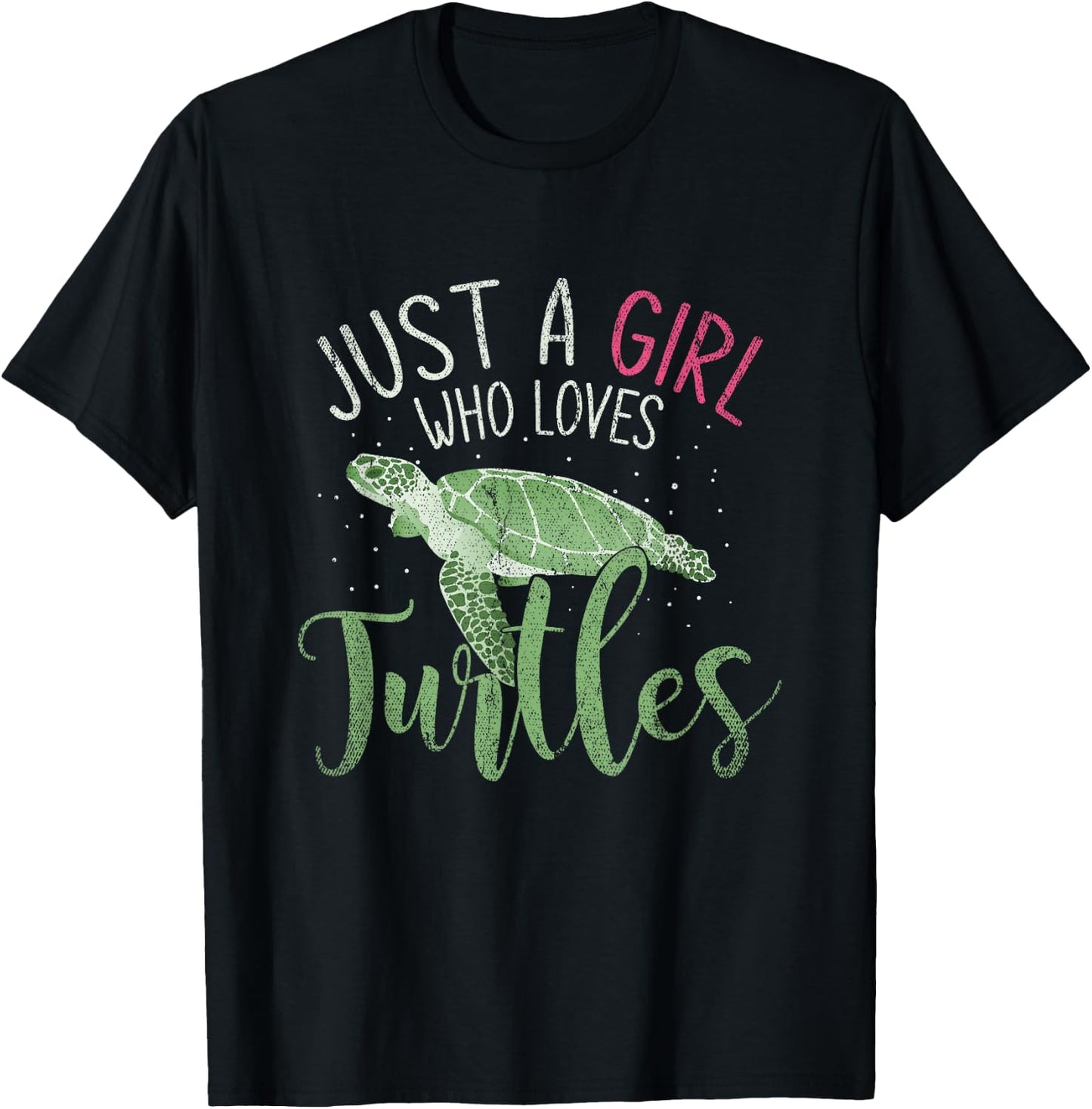 Sea Turtle Ocean Animal Women Girls Kids Gift Turtle T-Shirt - T-Shirt | Black