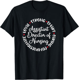 Assistant Director of Nursing Gifts Nurses Medical Love T-Shirt - T-Shirt | Black