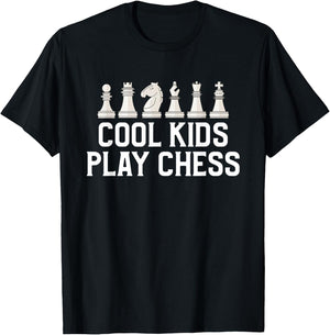 Cool Kids Play Chess T-Shirt - T-Shirt | Black
