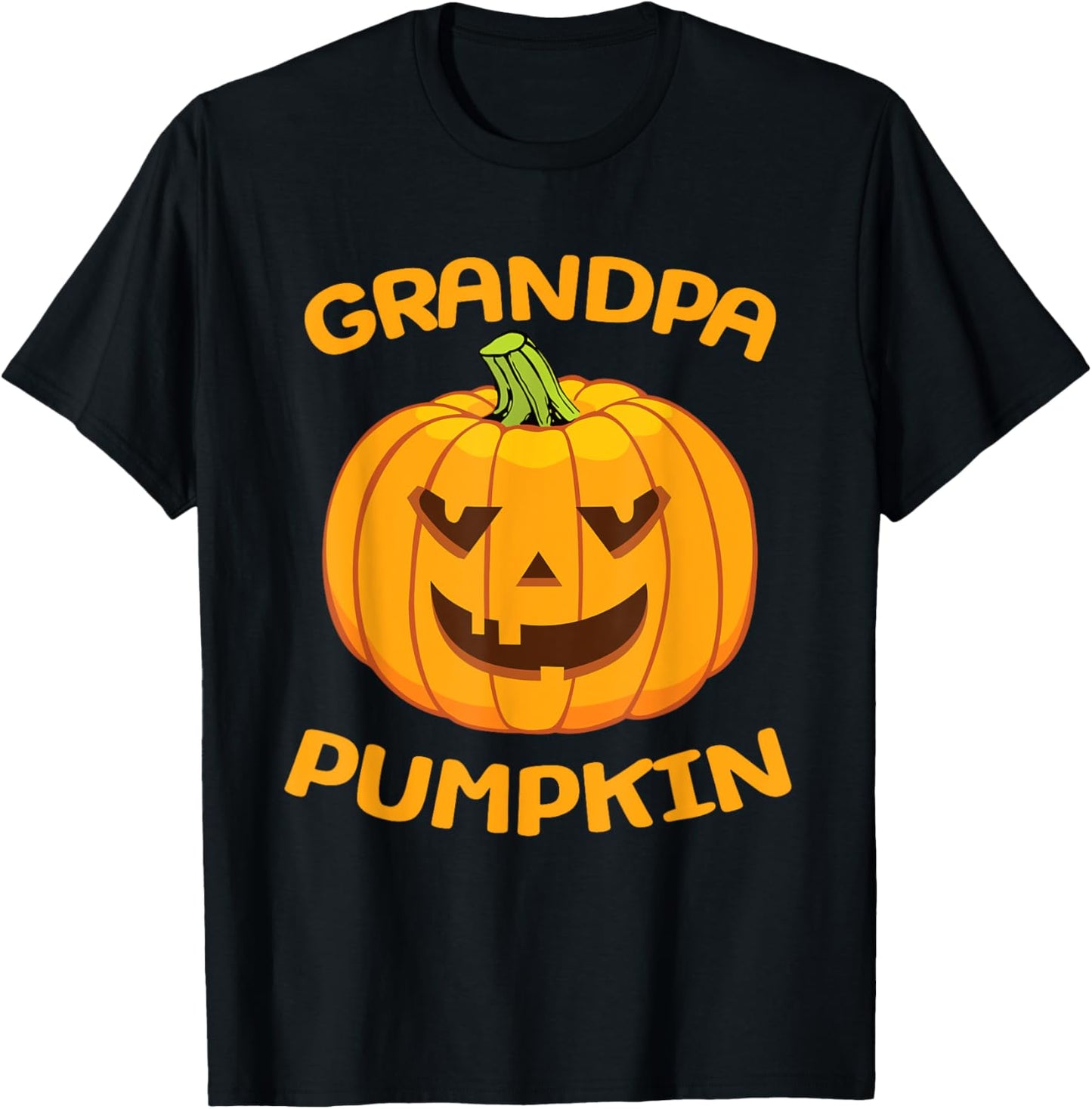 Grandpa Pumpkin Halloween Costume T-Shirt - T-Shirt | Black