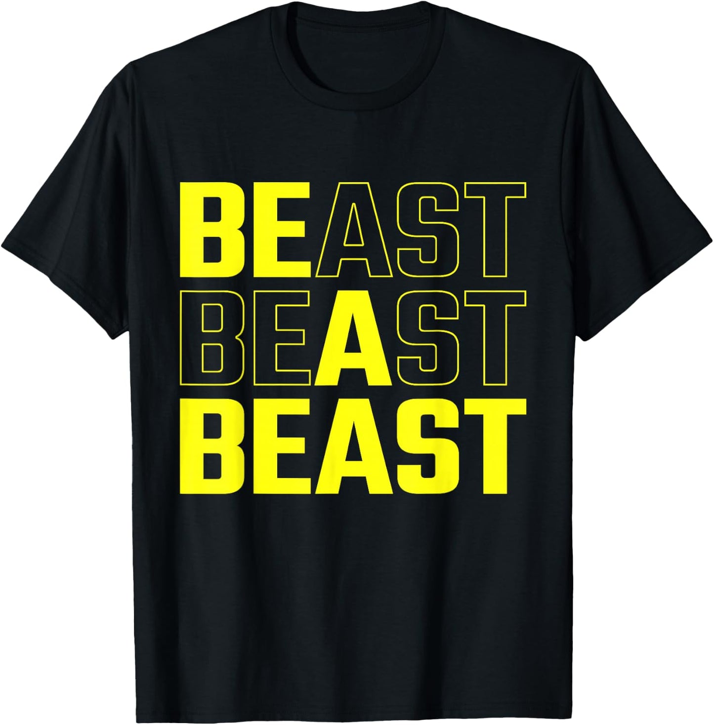 Be a Beast Funny Gym Workout Small T-Shirt - T-Shirt | Black