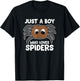 Just a Boy Who Loves Spiders T-Shirt - T-Shirt | Black