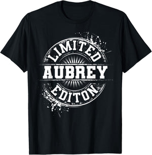 AUBREY Limited Edition Funny Personalized Name Gift T-Shirt - T-Shirt | Black