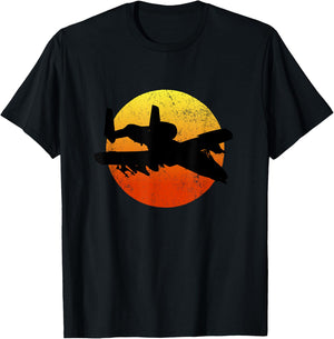 A-10 Warthog Silhouette Sunset Thunderbird Tank Buster A10 T-Shirt - T-Shirt | Black