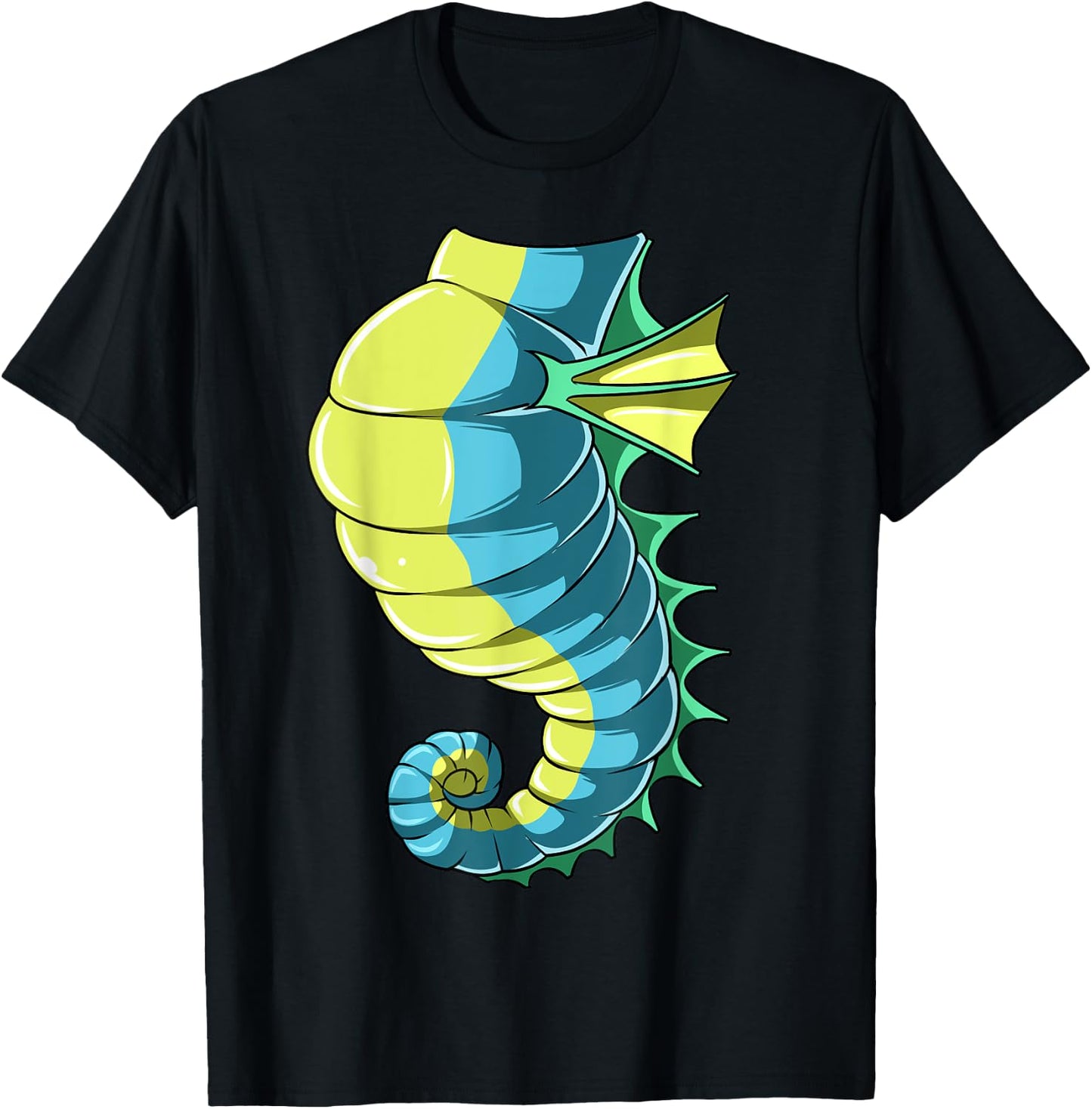Seahorse Costume Seahorse Body Headless Seahorse Costume T-Shirt - T-Shirt | Black