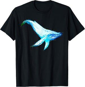 Sea Creature Kids Humpback Whale Kids Men Women T-Shirt - T-Shirt | Black