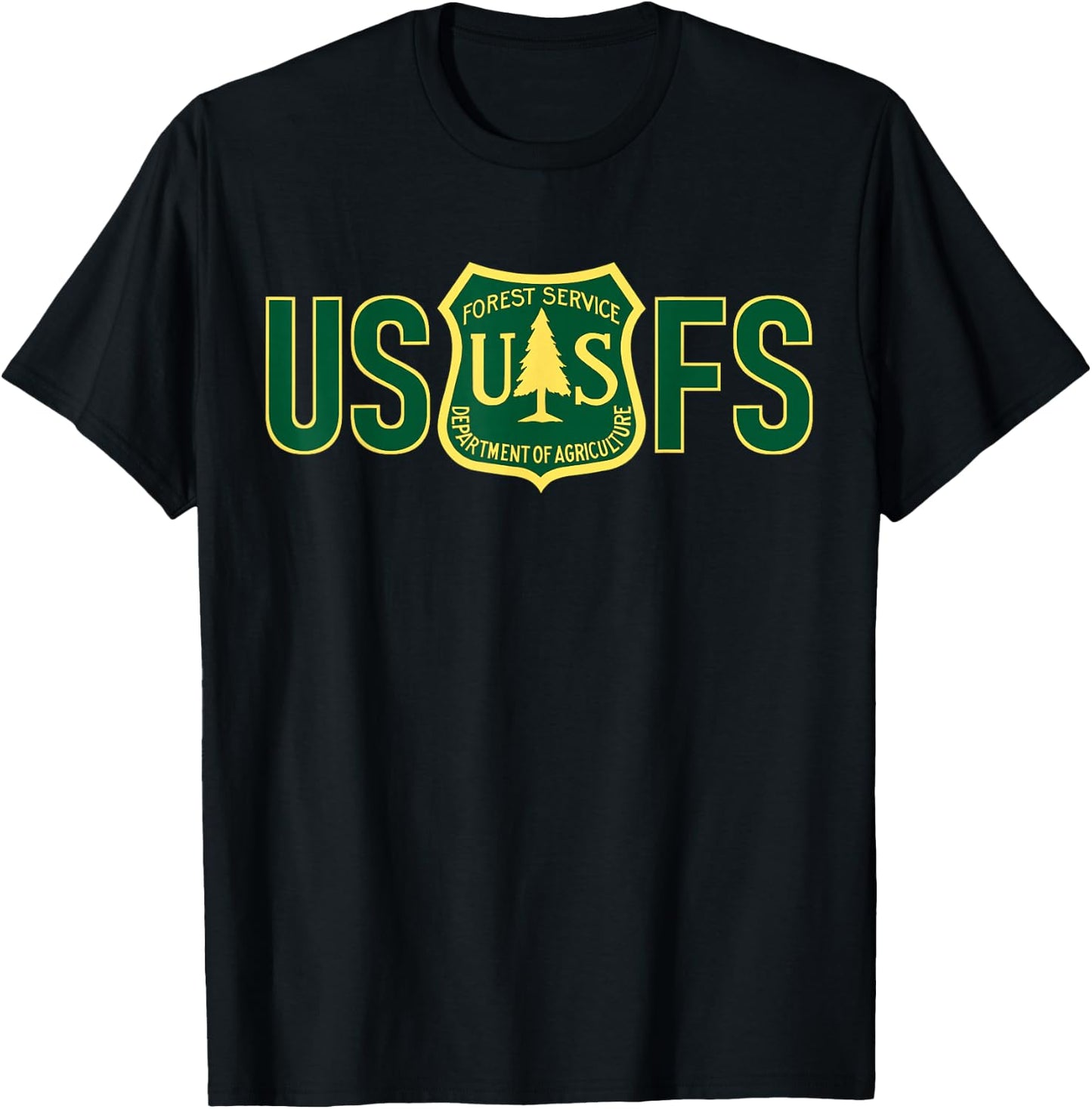 US United States Forest Service USFS Shield T-Shirt - T-Shirt | Black