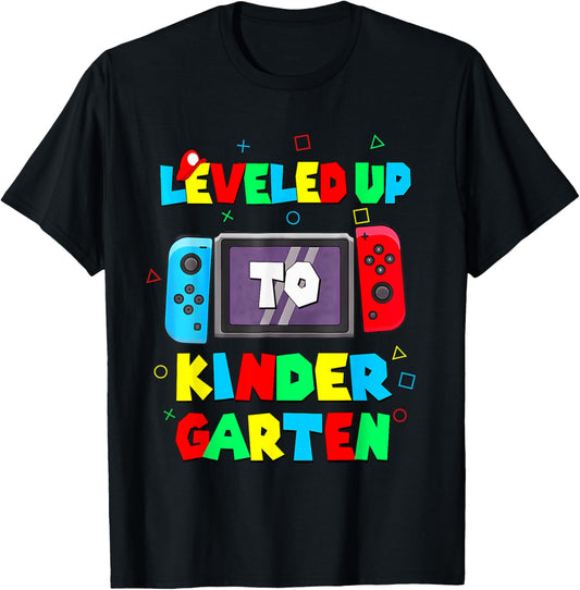 Level Kindergarten unlocked back to school video game Kinder T-Shirt - T-Shirt | Black