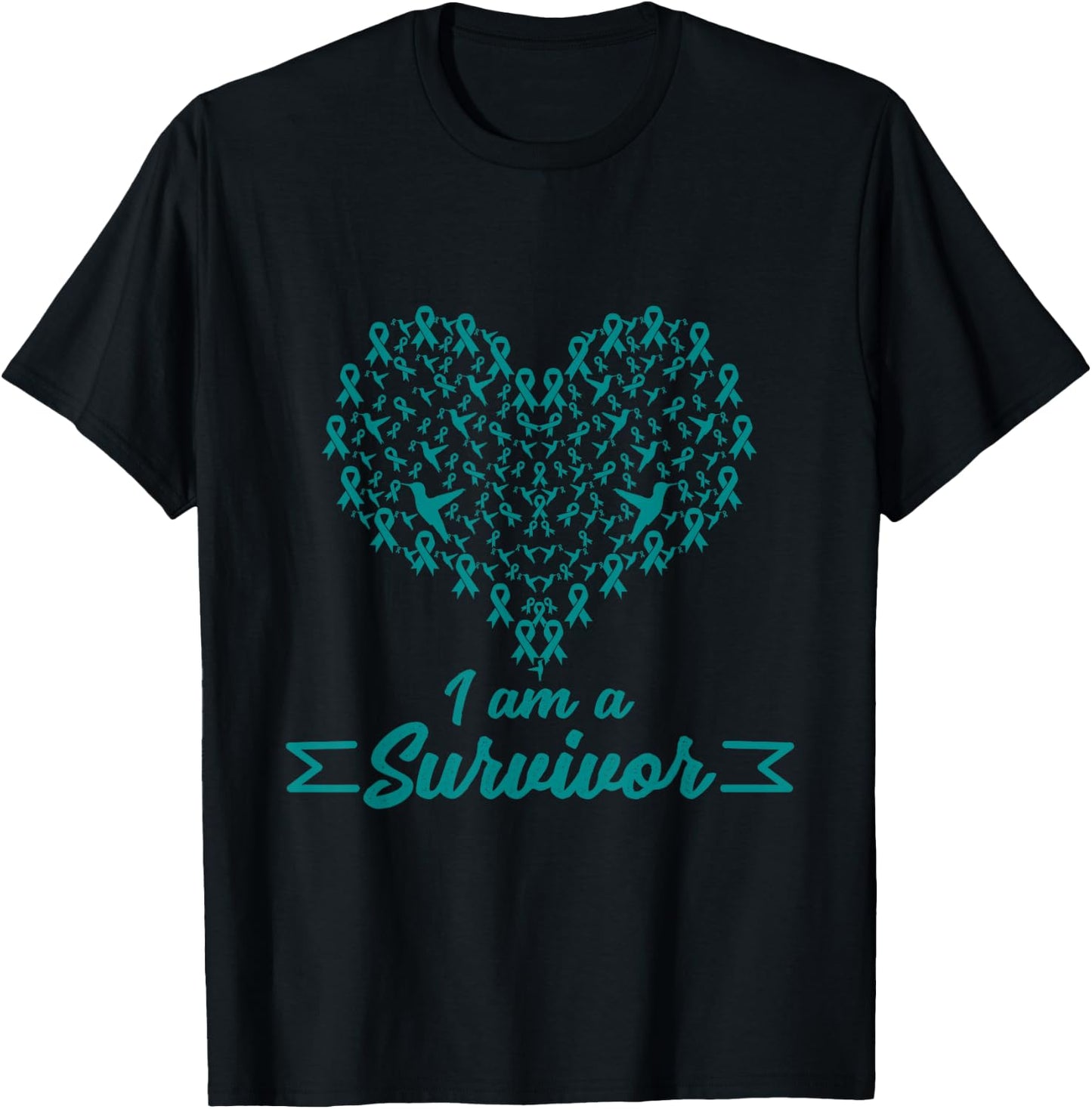 Cancer Survivor Gift Cervical Cancer Awareness T-Shirt - T-Shirt | Black