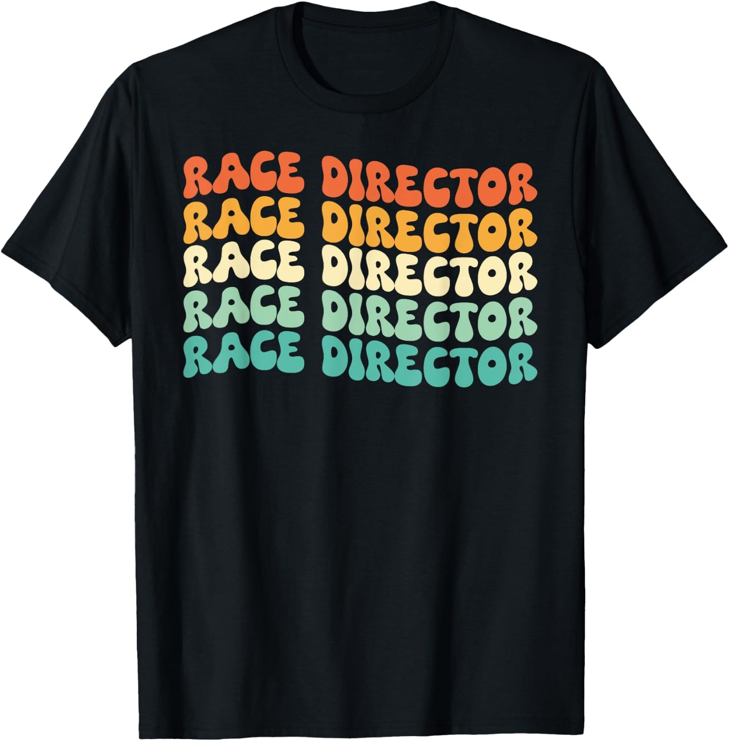 Groovy Race Director Job Title T-Shirt - T-Shirt | Black