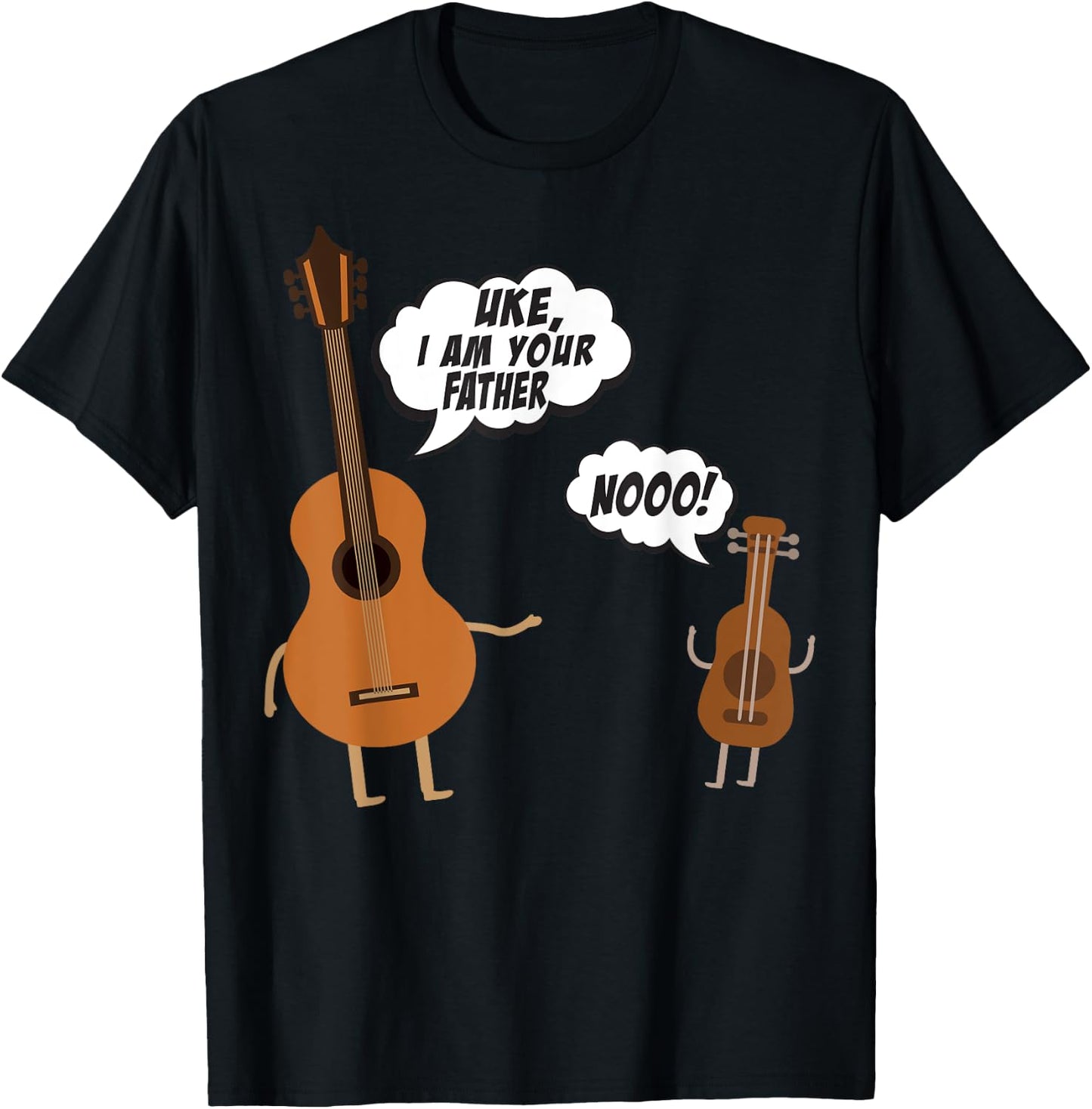 Uke I Am Your Father - Funny Guitar and Ukulele T-Shirt - T-Shirt | Black