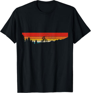 Mountain Bike Vintage MTB Downhill Mountain Biker T-Shirt - T-Shirt | Black