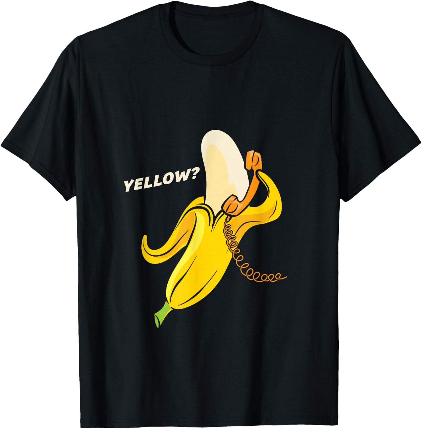 Healthy - Banana Yellow Phone Vegan - Market T-Shirt - T-Shirt | Black