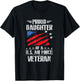Proud Daughter Of A U.S. Air Force Veteran Gift Design T-Shirt - T-Shirt | Black