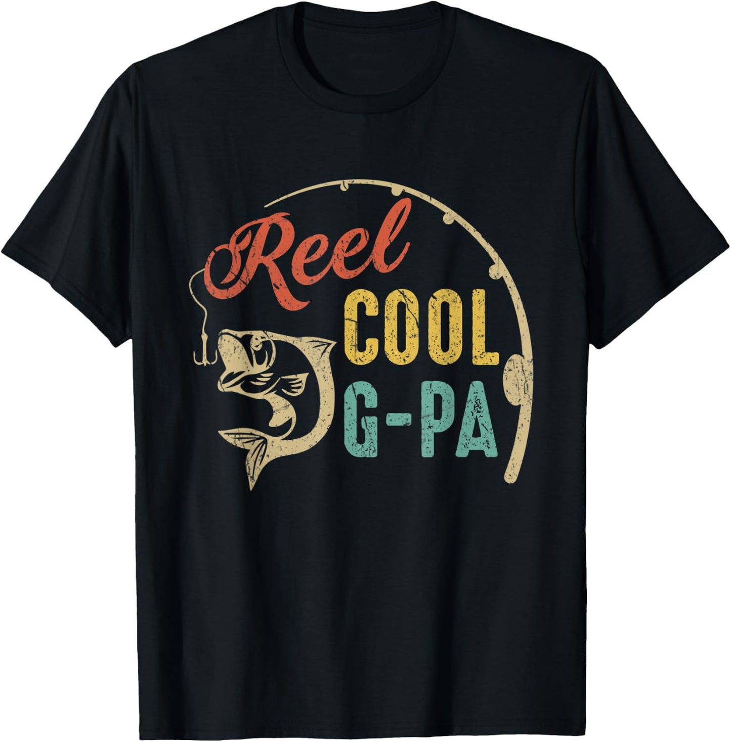 Father's Day Shirt Vintage Fishing Reel Cool G-Pa T-Shirt - T-Shirt | Black
