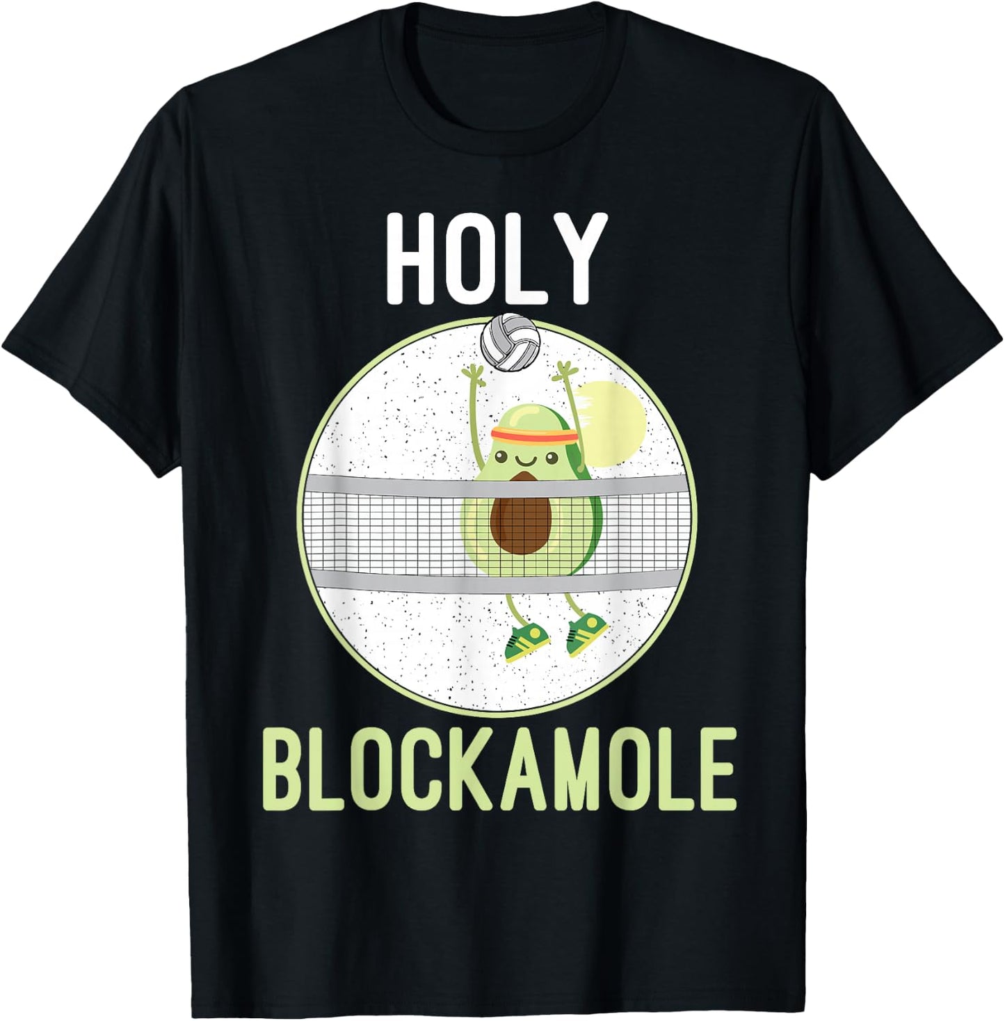Holy Blockamole Funny Volleyball Block Avocado Teen girls T-Shirt - T-Shirt | Black