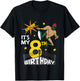 Kids Kids It's My 8th Birthday Wrestling Theme for 8-Year-Old Boy T-Shirt - T-Shirt | Black