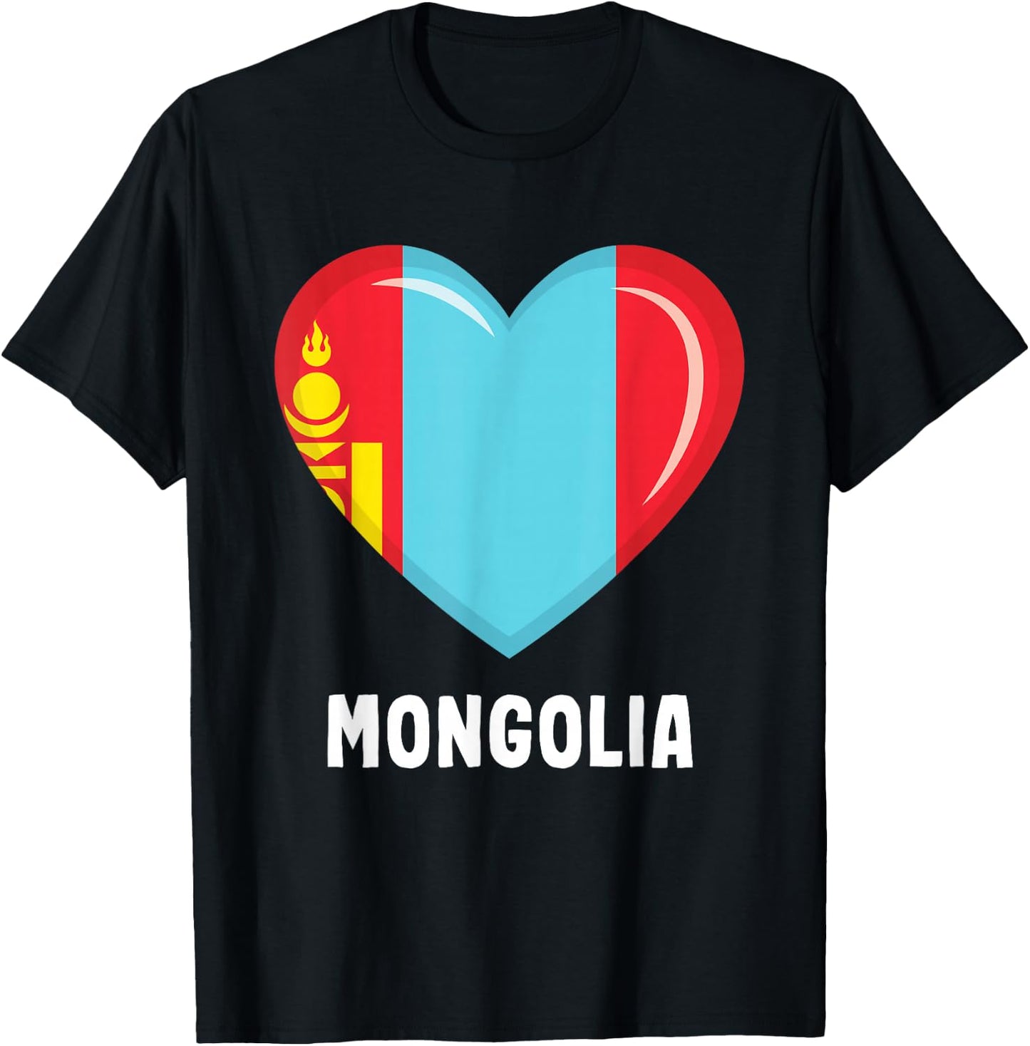 Mongolia Flag Jersey | Mongolian T-Shirt - T-Shirt | Black