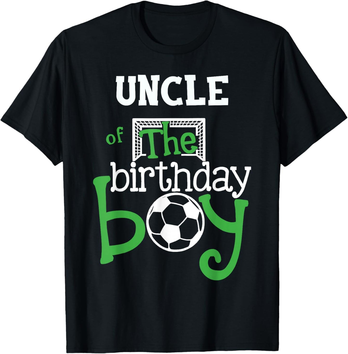 Uncle of The Birthday Boy Soccer Player Matching Family T-Shirt - T-Shirt | Black