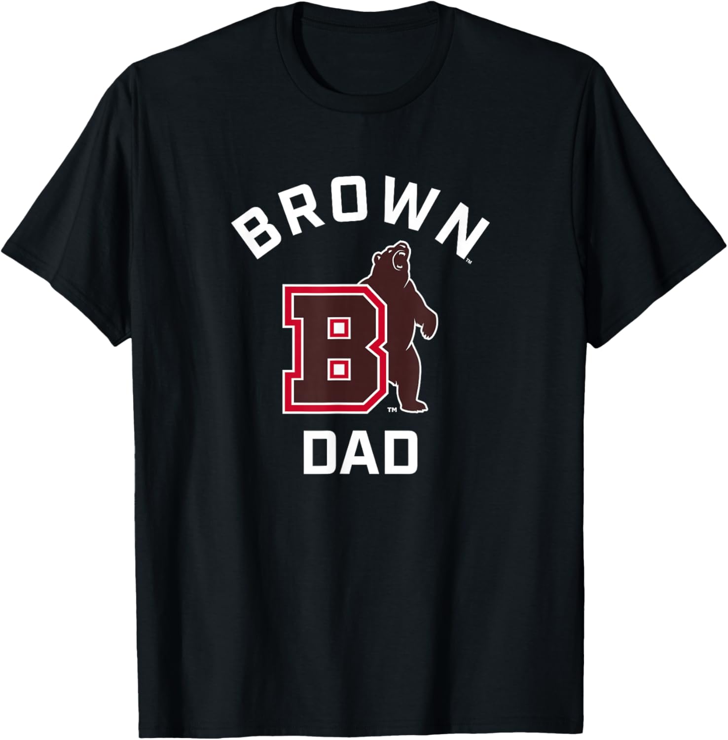 Brown University Bears Arched Dad T-Shirt - T-Shirt | Black
