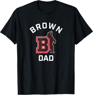 Brown University Bears Arched Dad T-Shirt - T-Shirt | Black