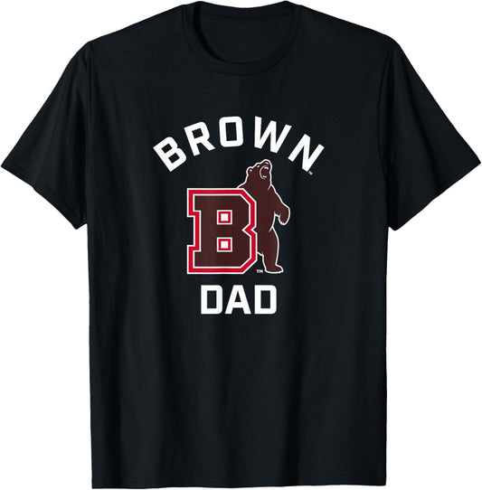 Brown University Bears Arched Dad T-Shirt - T-Shirt | Black
