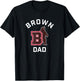 Brown University Bears Arched Dad T-Shirt - T-Shirt | Black