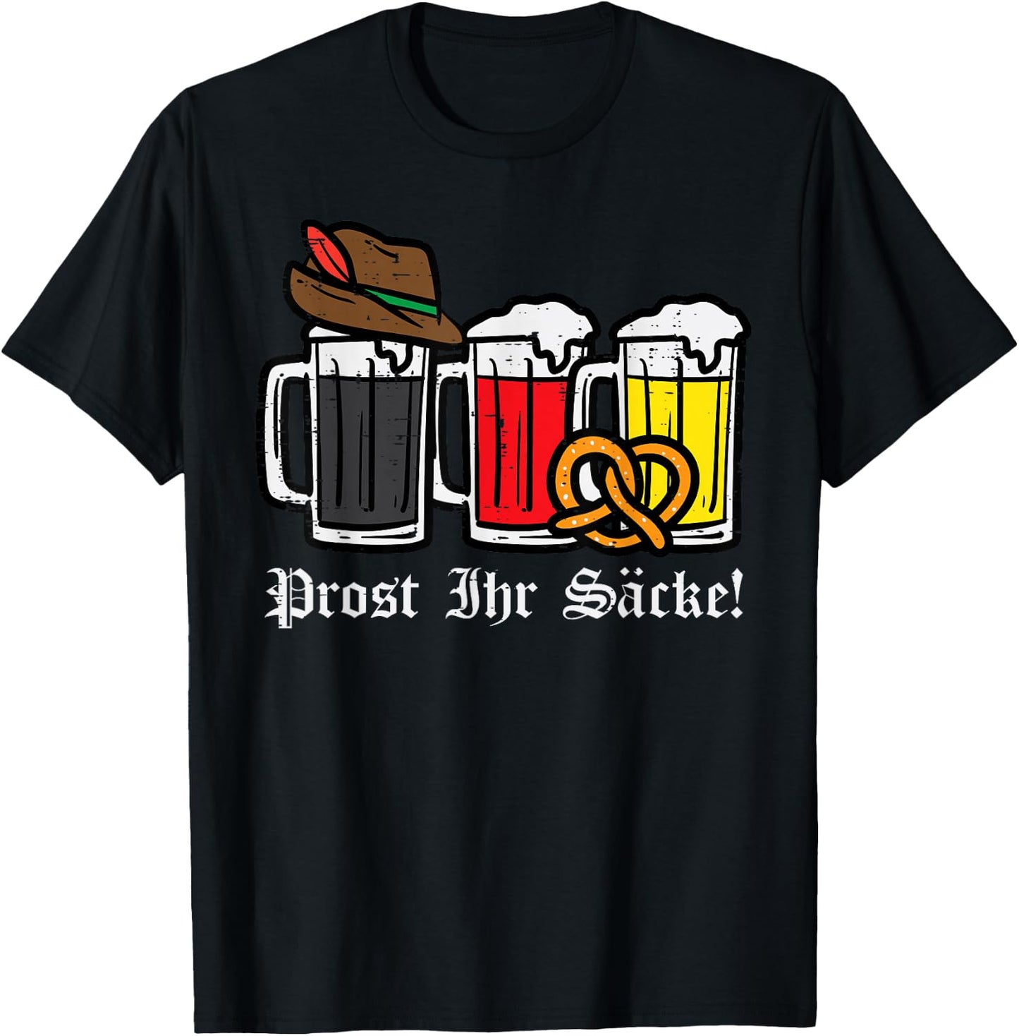 Oktoberfest Prost Ihr Sacke German Costume Men Women Kids T-Shirt - T-Shirt | Black