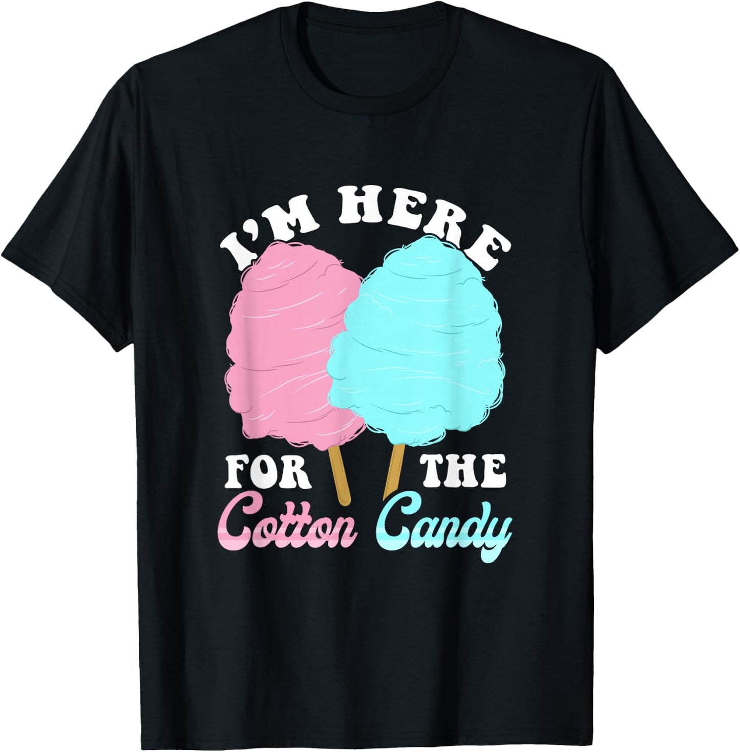 Cotton Candy Fair and Carnival Food T-Shirt - T-Shirt | Black